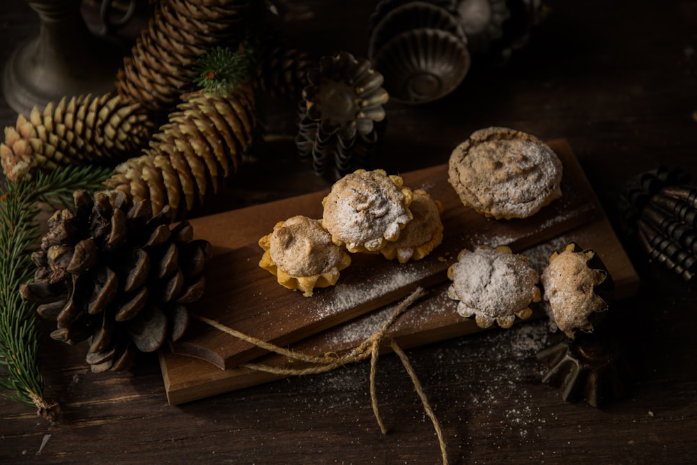 a group of pine cones