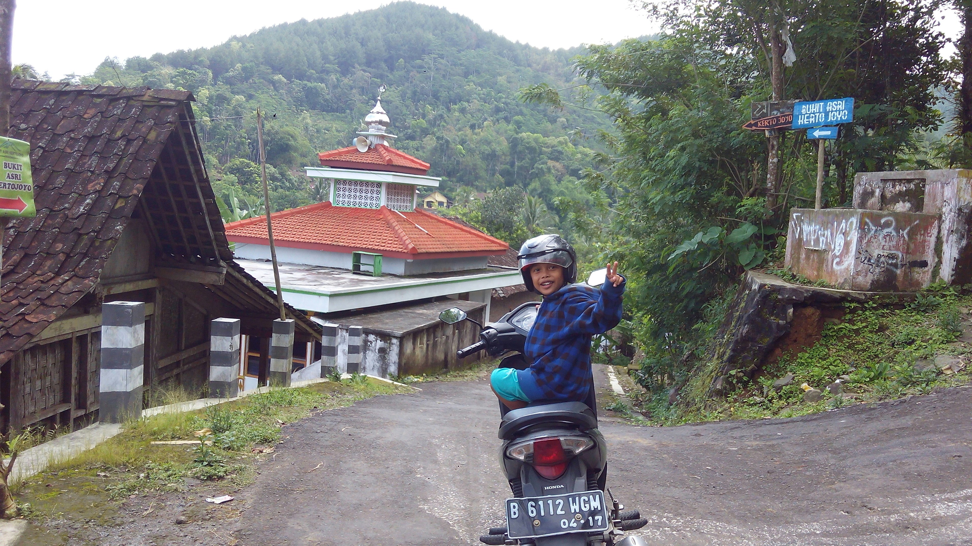 a person riding a scooter