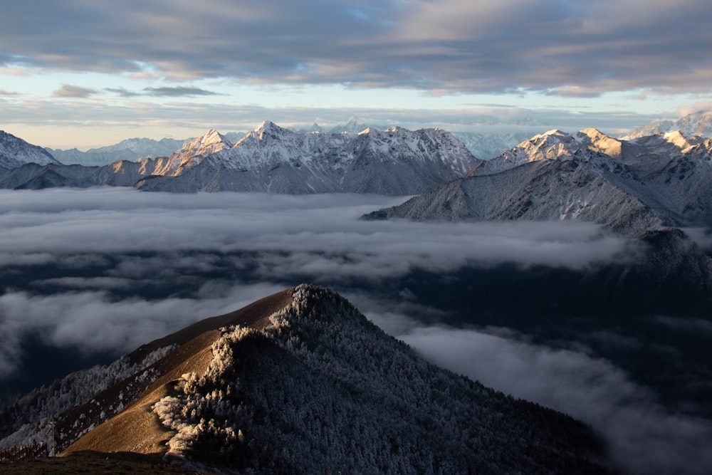 a lake surrounded by mountains