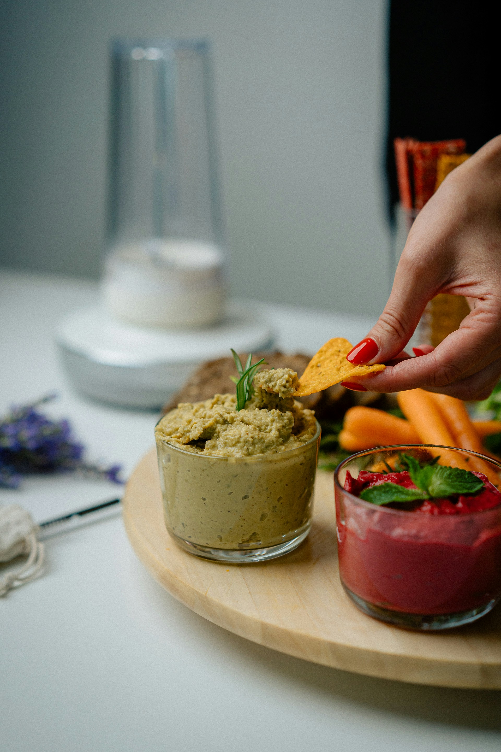 a person chopping vegetables