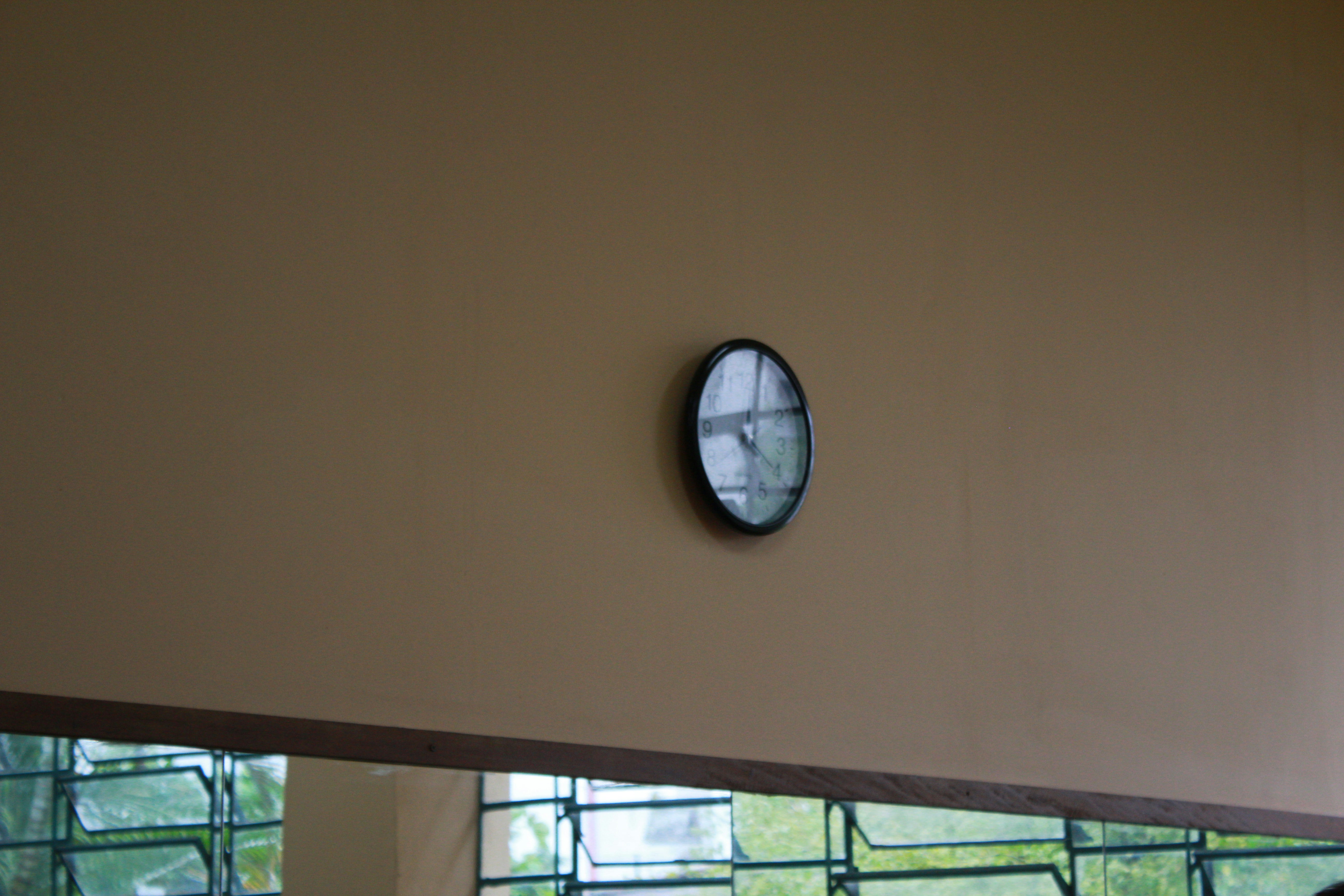 a clock on a wall