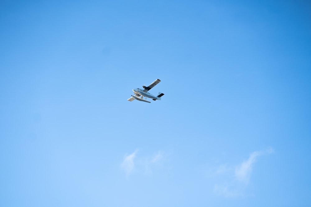 a plane flying in the sky