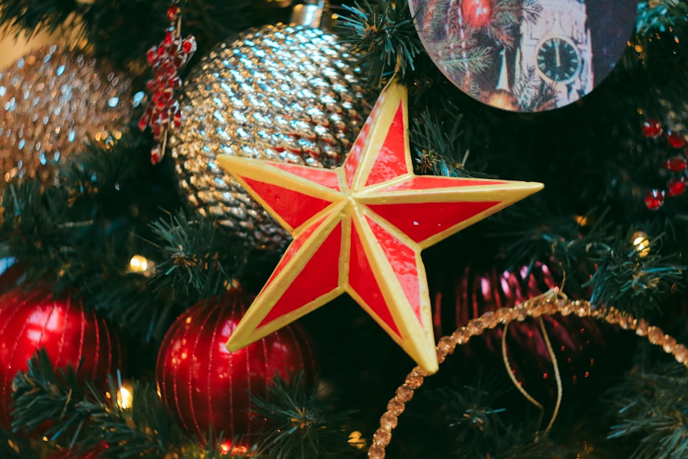 a christmas tree with a star