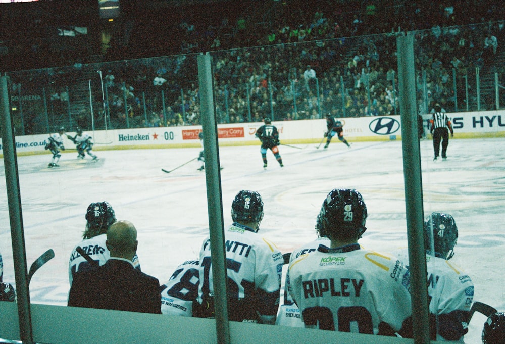 hockey players on the ice