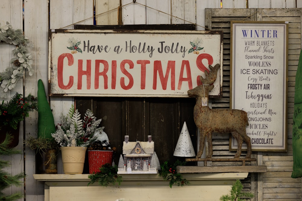 a sign with a bear in front of a store