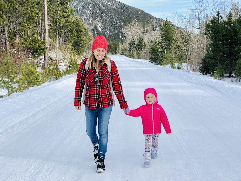 a person and a child on ice