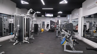 a room with machines and equipment