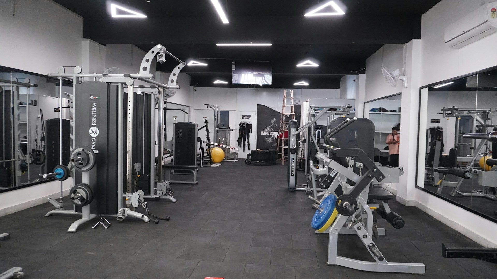 a room with machines and equipment