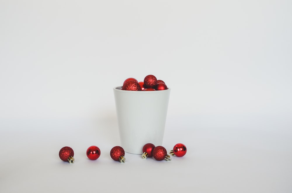 a cup of cherries