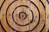 a wood surface with a drawing on it