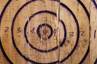 a wood surface with a drawing on it