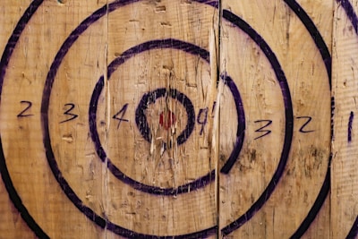 a wood surface with a drawing on it