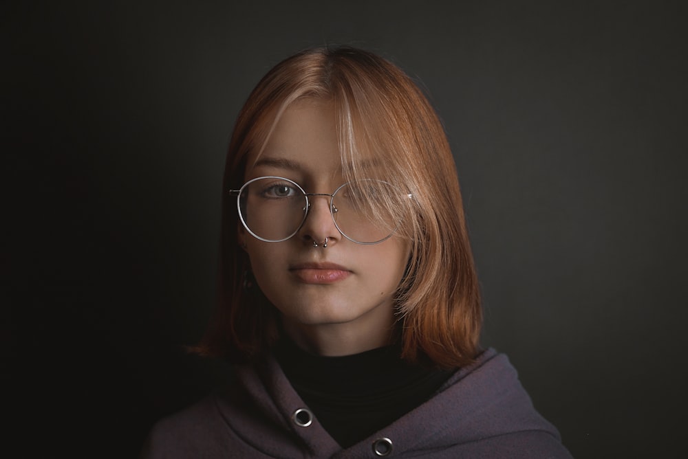 a person wearing glasses