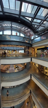 a large indoor mall with people