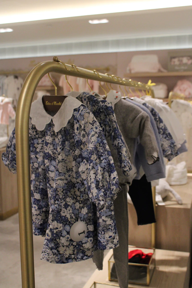 A curated rack of trending clothing