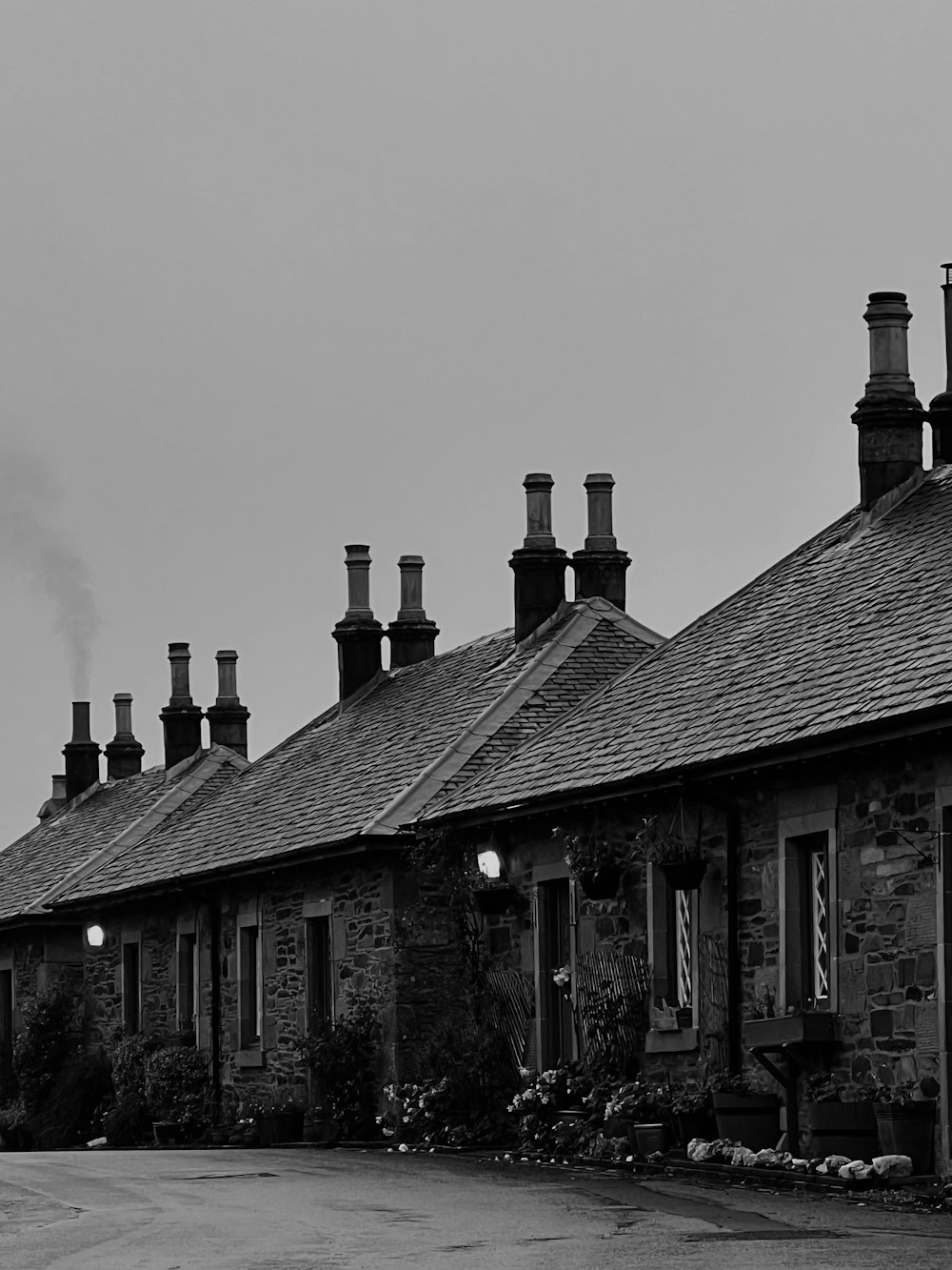 a house with a large roof