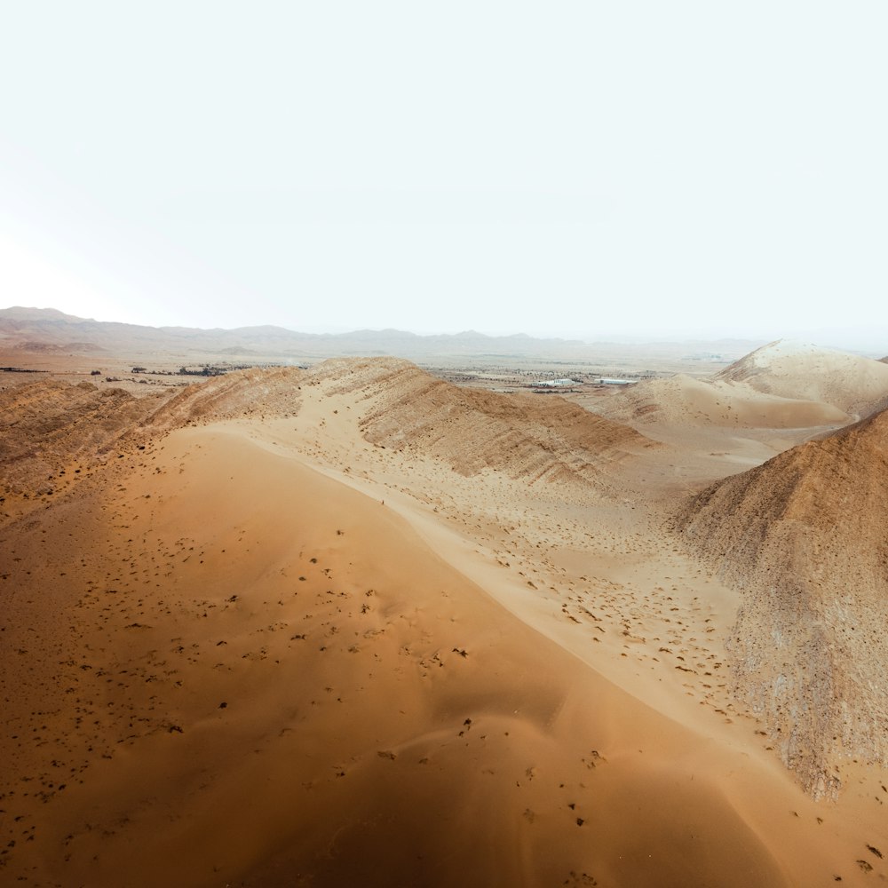 a desert landscape with sand