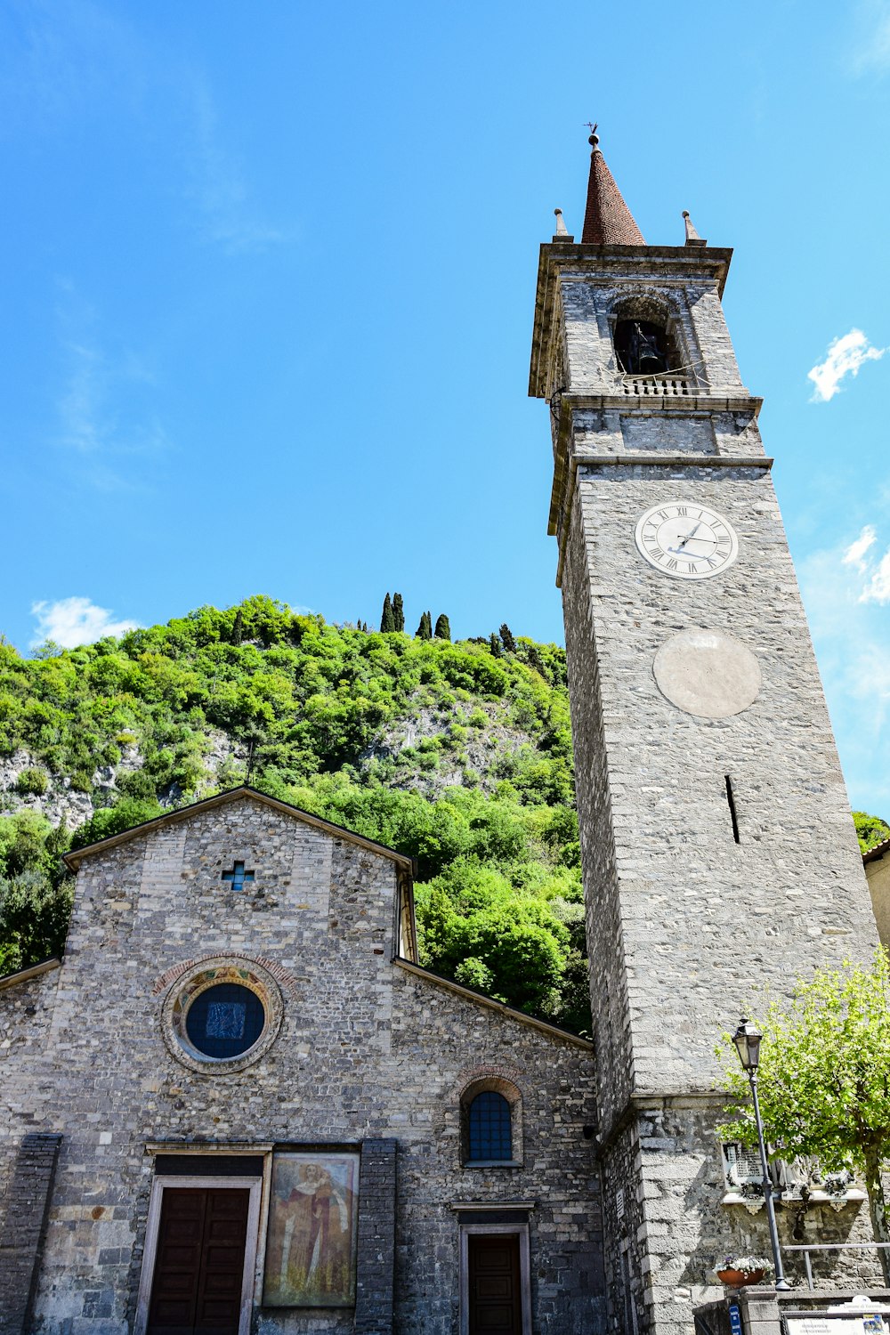 a clock on a tower