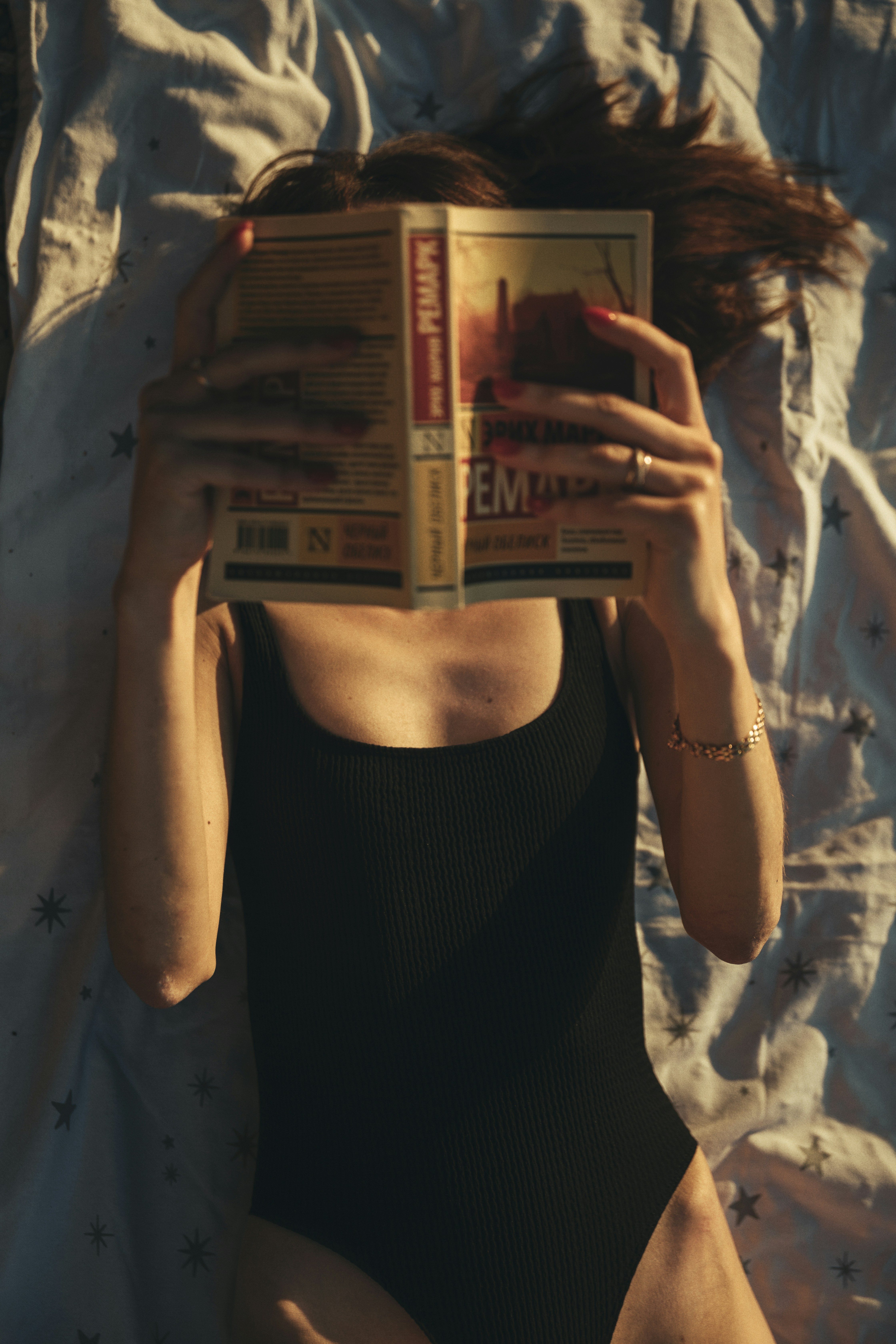 a woman holding a box