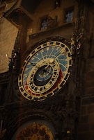 A cosmic clock with celestial bodies marking the hours, blending time and space.