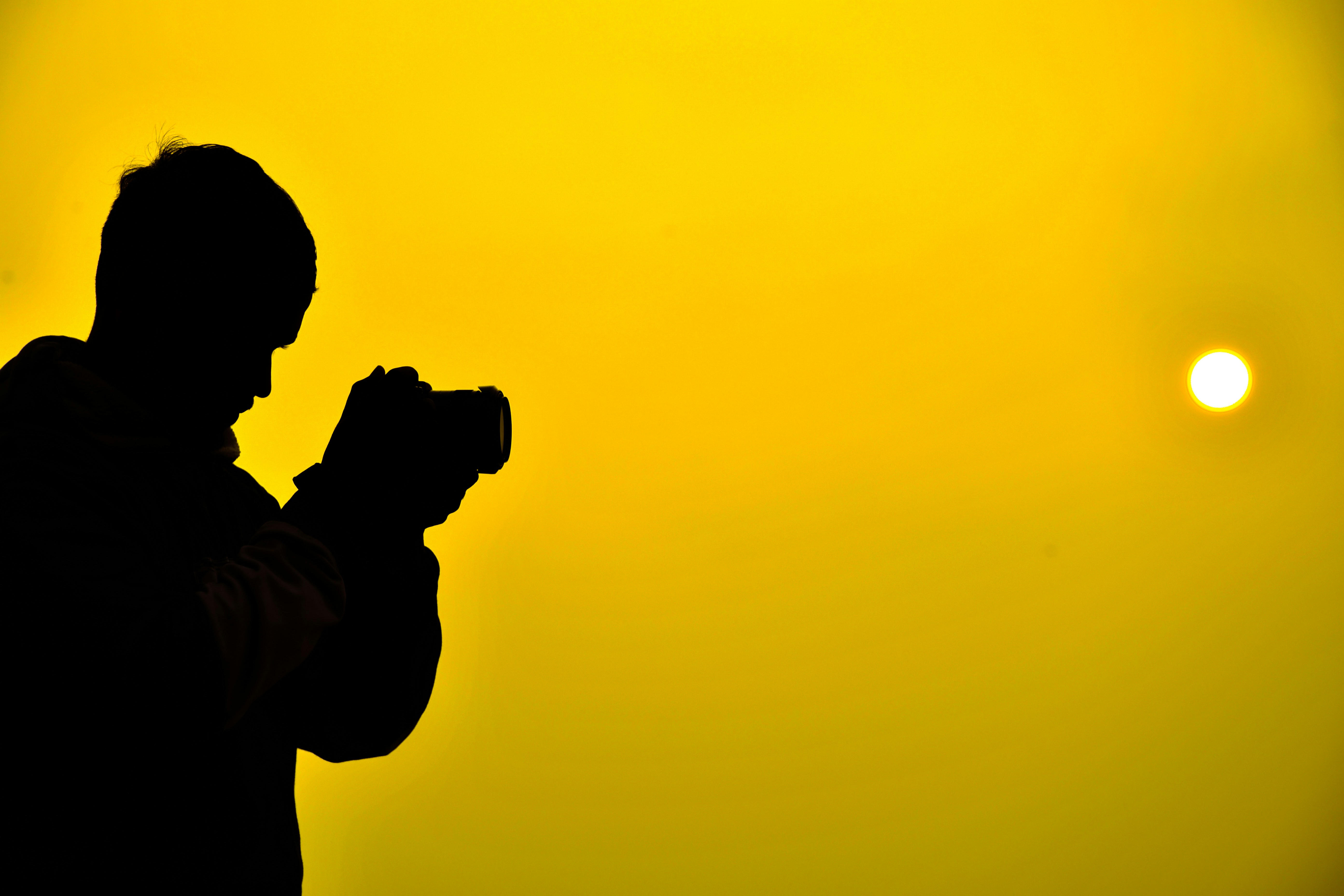 a silhouette of a man and woman