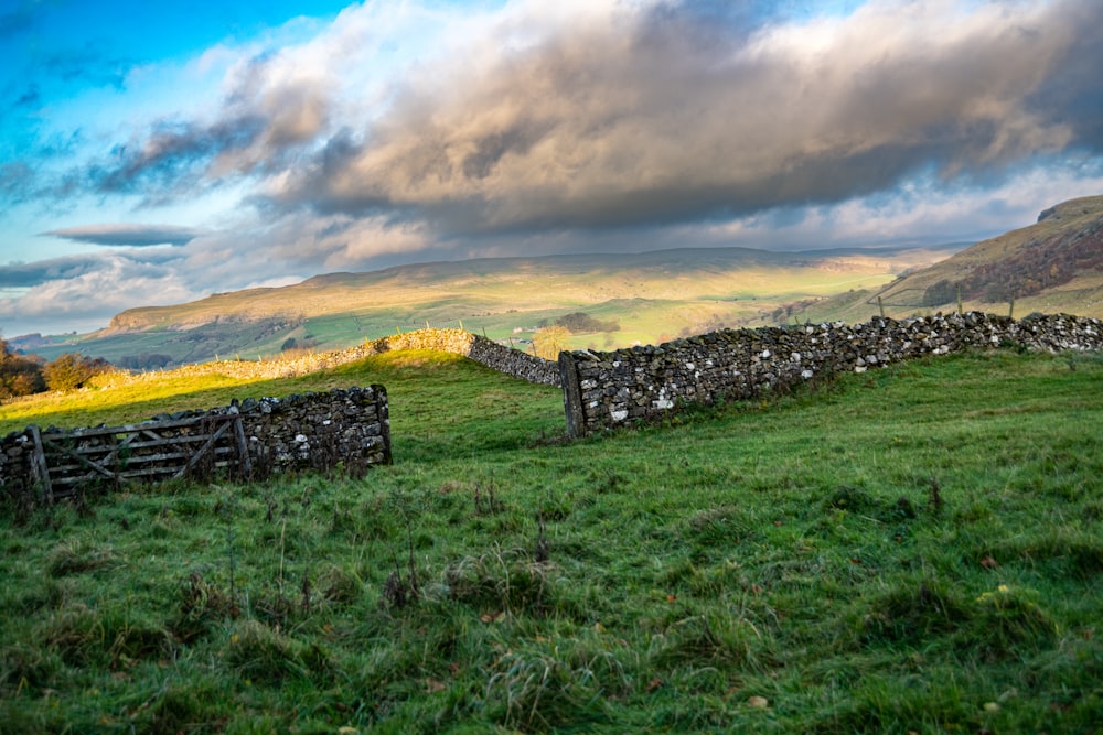 a fence in a field