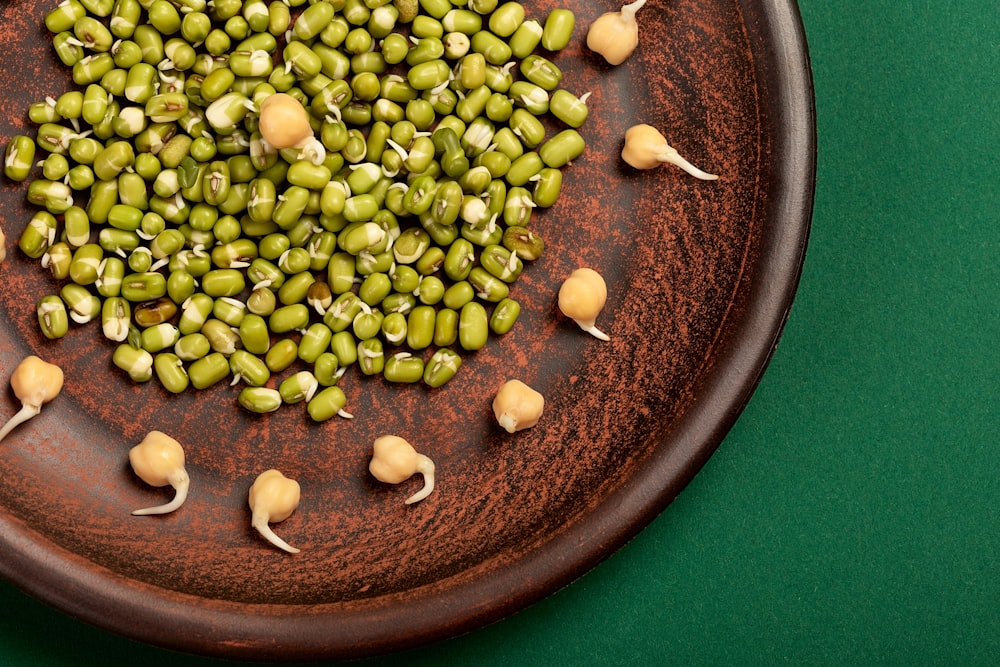 a bowl of peas