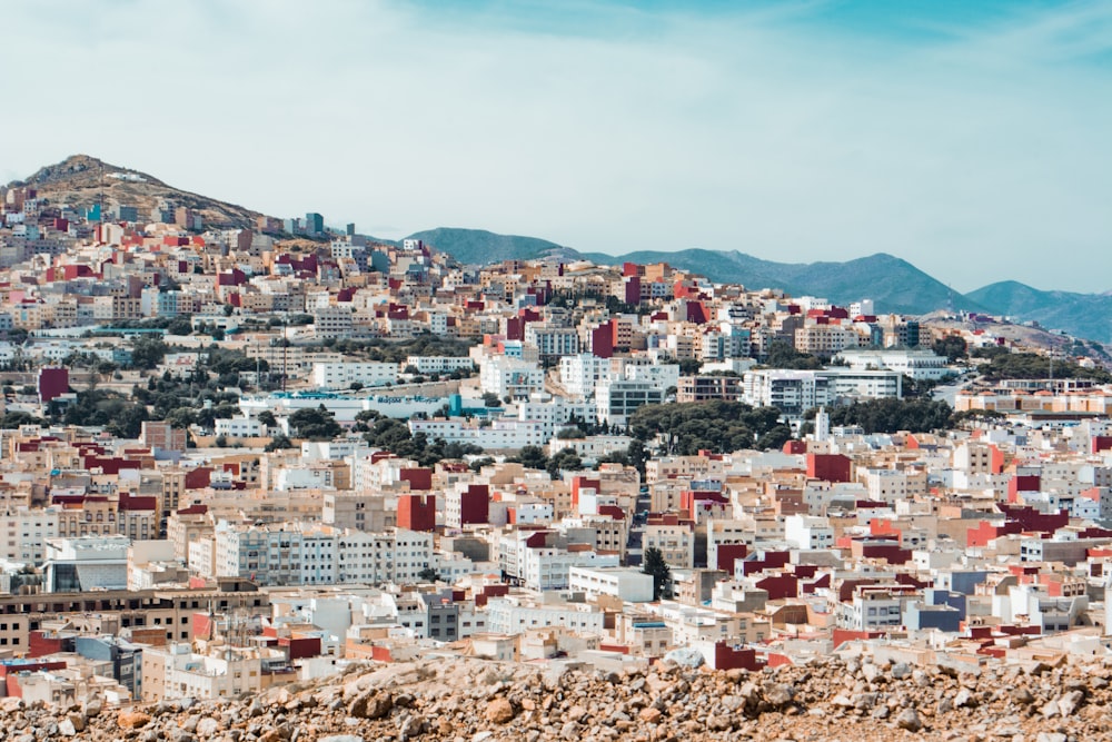 a city with many buildings