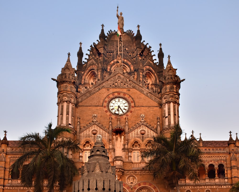 a clock on a tower