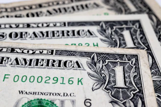 a close-up of a dollar bill