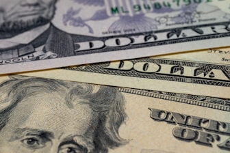 a close-up of a dollar bill