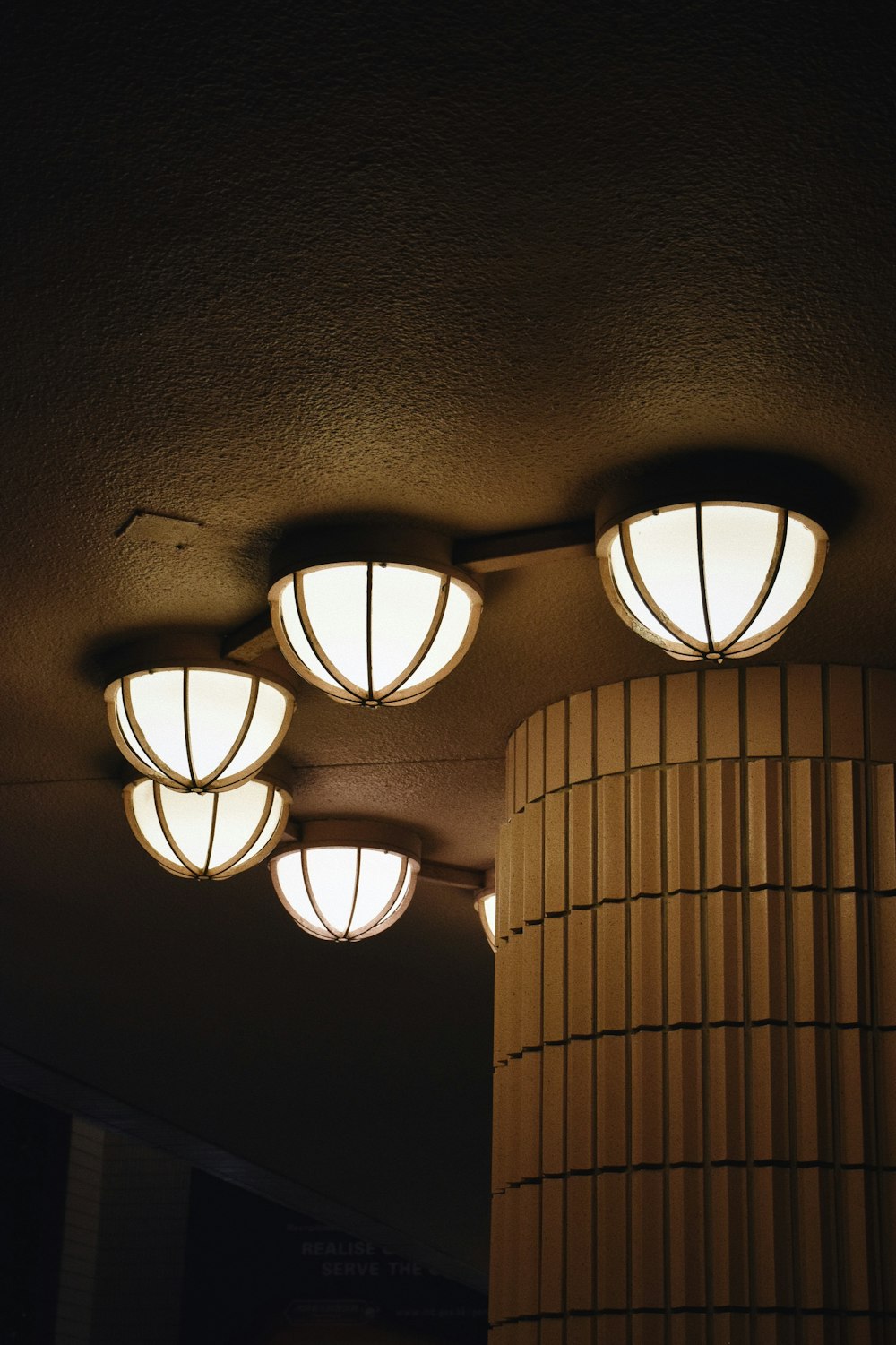 a group of light fixtures