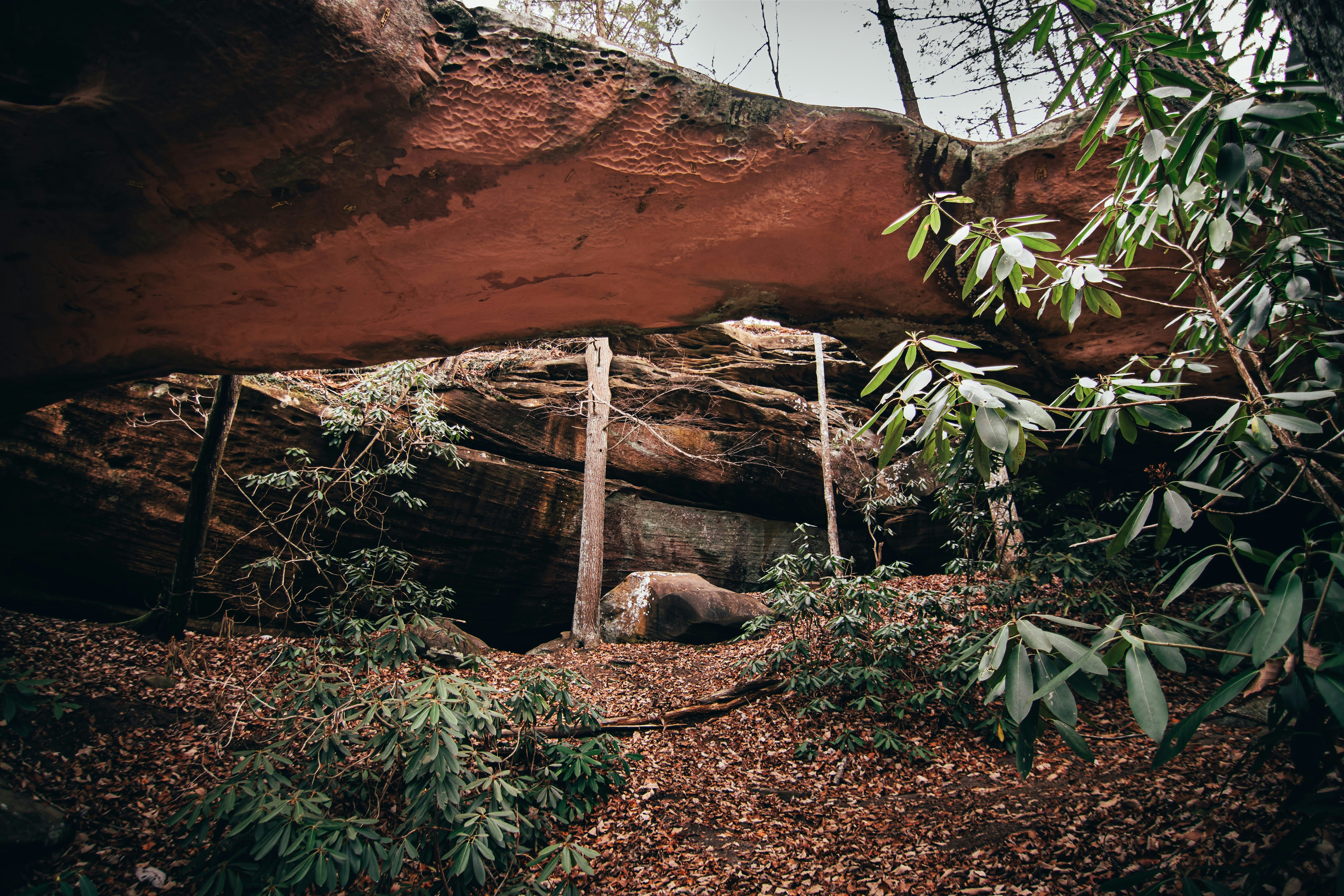 Eine kleine Brücke über einen Fluss