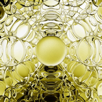 a gold and black design