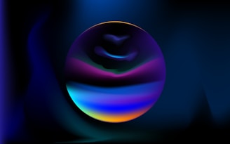 a blue and orange light