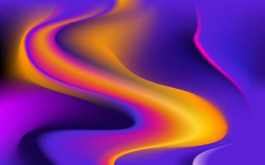 A vivid and abstract composition featuring smooth, flowing lines in vibrant colors. The colors blend seamlessly, creating a sense of movement and fluidity across the image.