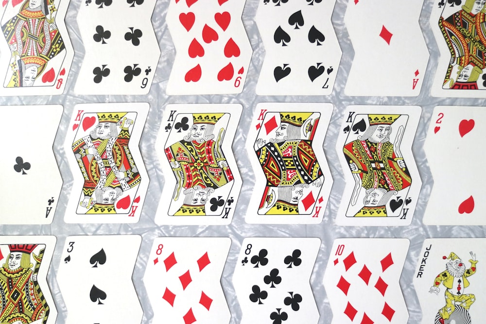 a group of cards