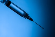 a close-up of a syringe