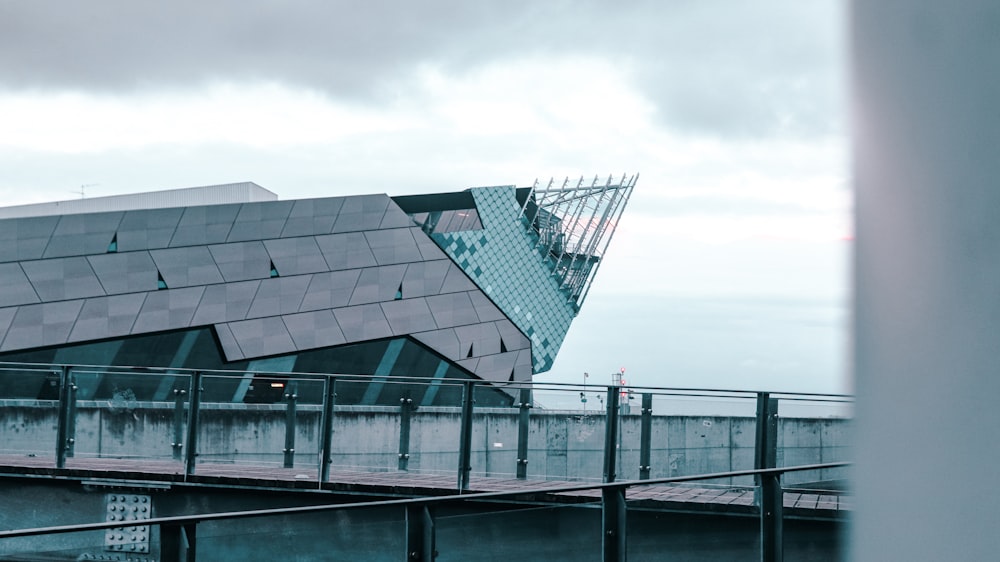 a building with glass walls