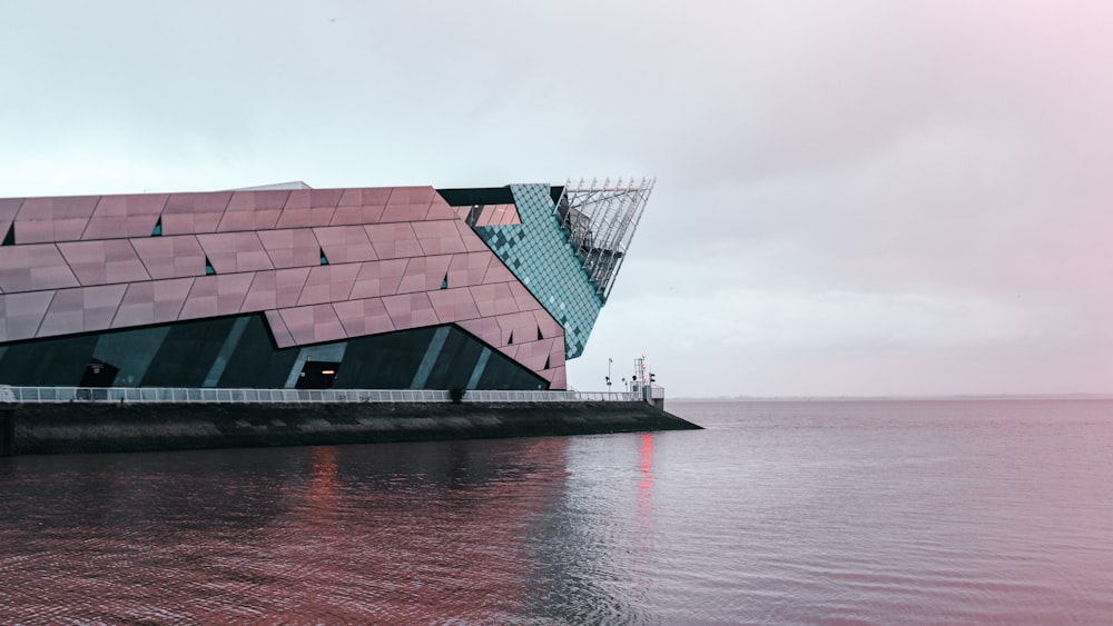 a large ship in the water