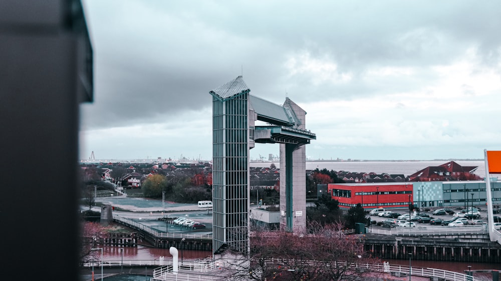 a view of a city from a window