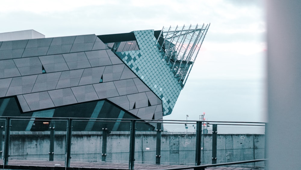 a building with glass walls