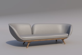a grey and white chair