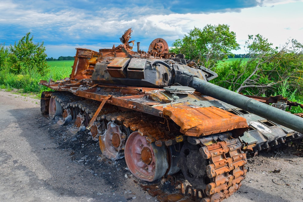 a tank on a road