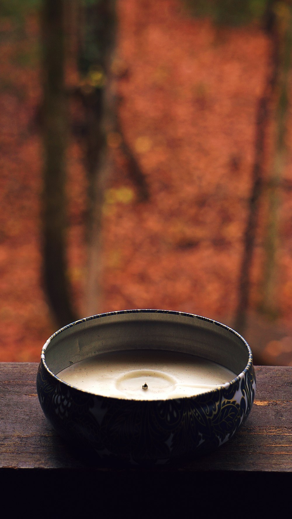 a black and white bowl