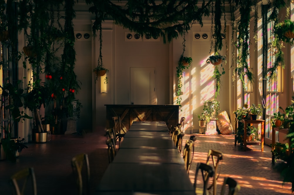 a room with a piano and chairs