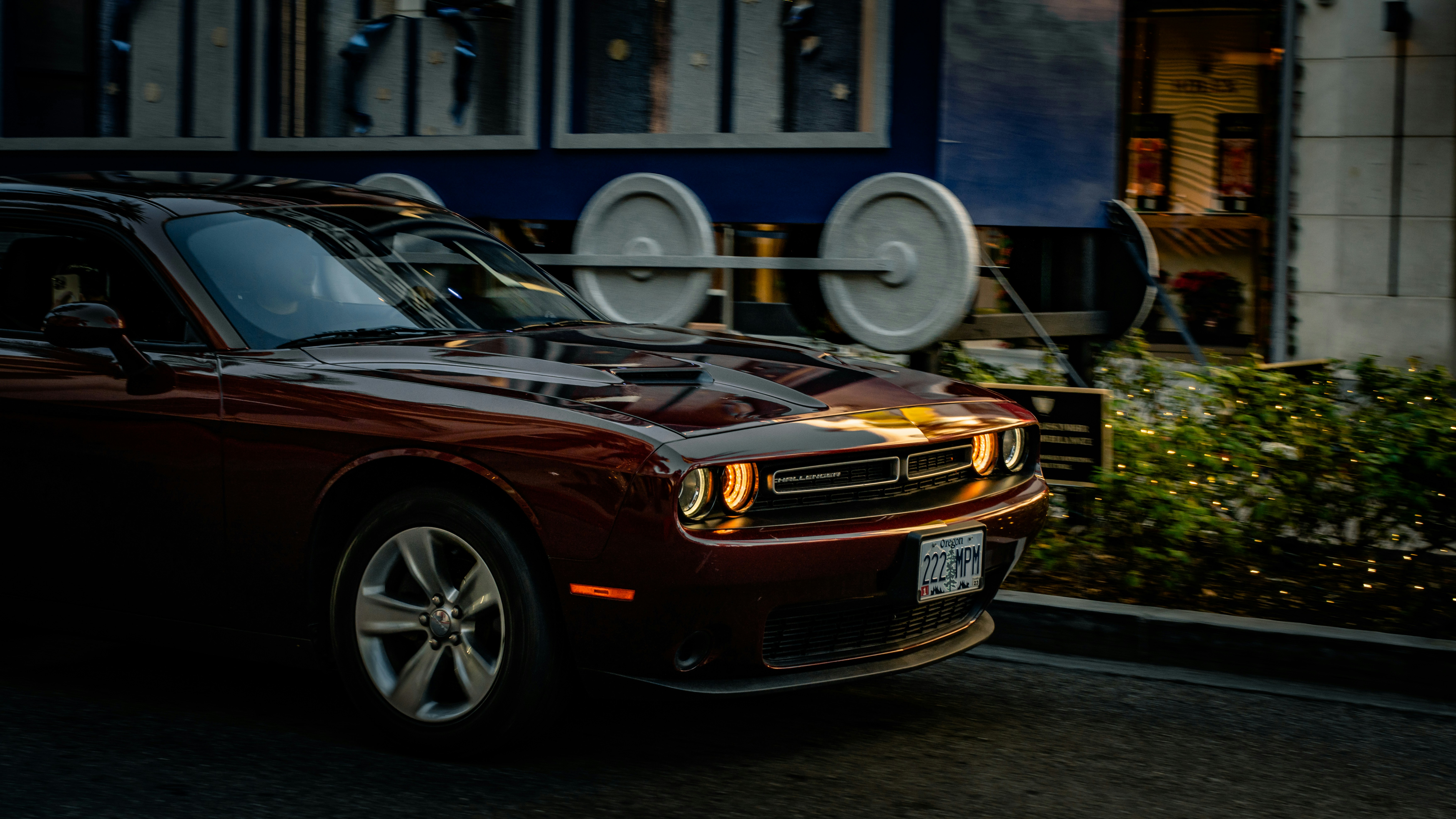 a car with a large tire on top of it