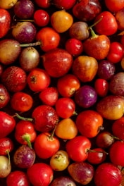 A selection of colorful fruits on a table.
