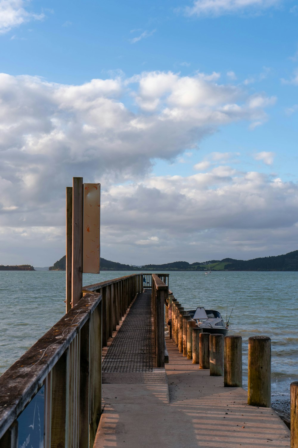 a dock with a boat on it