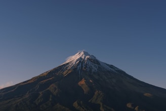 a mountain with snow